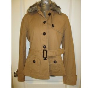 GAP  jacket w/ removeable liner and fur collar